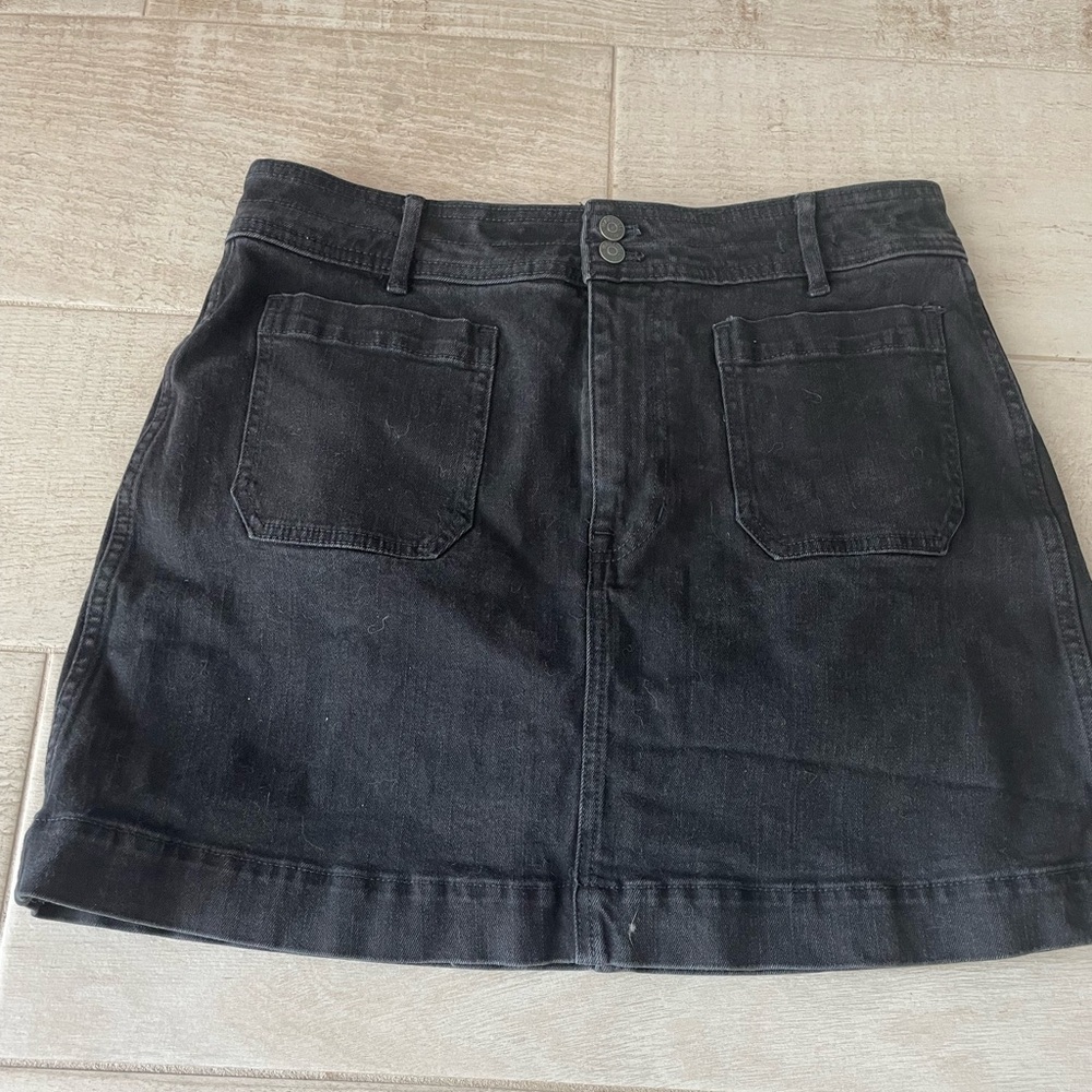 Madewell denim mini skirt - black - size 10